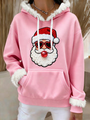 Women's Christmas Santa Claus Print Hoodie