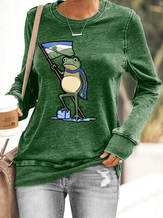 Women's Resist Portland Frog Print Sweatshirt