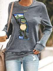 Women's Resist Portland Frog Print Sweatshirt