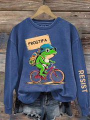 Women's Resist Portland Frog Print sweatshirt