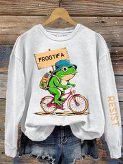 Women's Resist Portland Frog Print sweatshirt