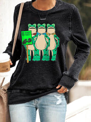 Women's Resist Portland Frog Print Sweatshirt