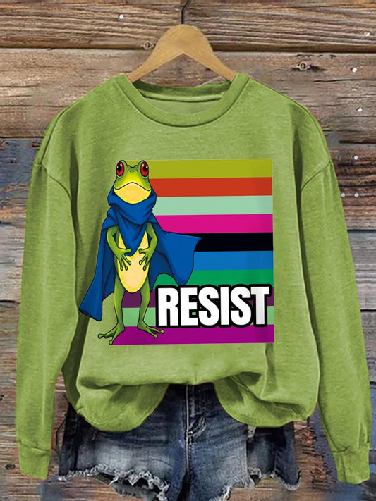Women's Resist Portland Frog Print sweatshirt