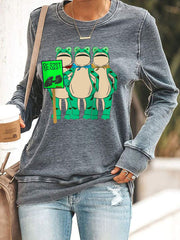 Women's Resist Portland Frog Print Sweatshirt