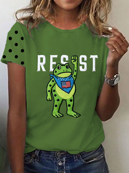 Women's Portland Frog Resist Short-sleeved T-shirt