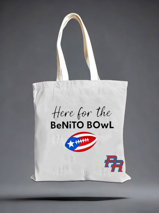 Bunny Football Here For The Benito Bowl Printed Bags