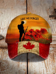 Remembrance Day Printed Casual Unisex Cap