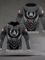 Men's Remembrance Day Printed Casual Hoodie