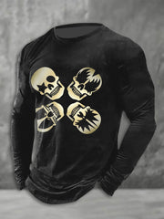 Mne's Rock Band Print Casual T-shirt