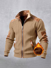 Men's Retro Textured Warm Outdoor Jacket