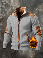 Men's Retro Textured Warm Outdoor Jacket