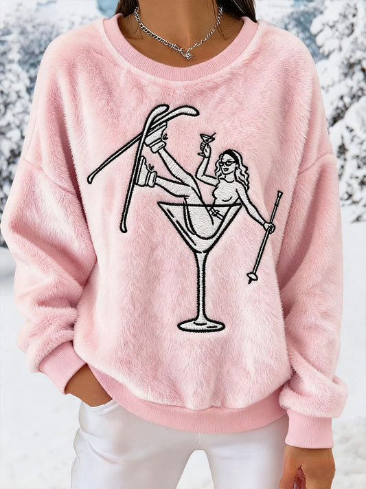 Women's ski après-flannel sweatshirts