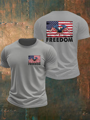 Men's Freedom Of America Flag Short Sleeve T-shirt