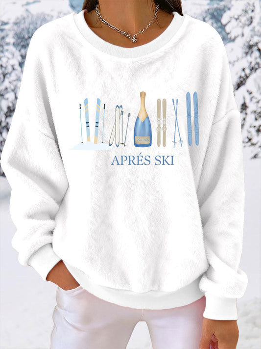 Women's Ski Print Casual Top