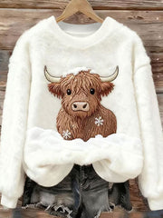 Women's Highland Denim Print Casual Top