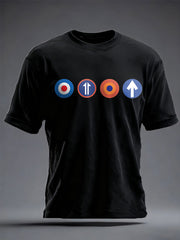 Unisex UK Mod Music Lover Printed T-shirt