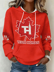 Women's Canadian Curling Print Casual Hoodie
