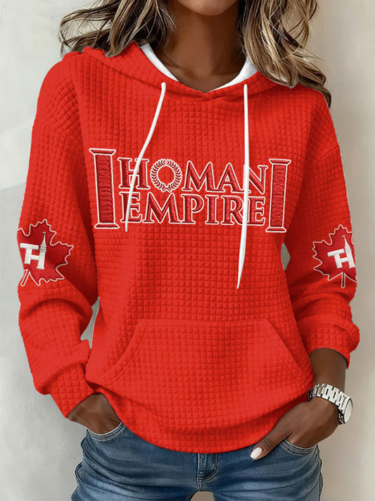 Women's Canadian Curling Print Casual Hoodie