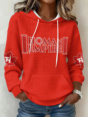 Women's Canadian Curling Print Casual Hoodie