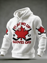 Men's Canadian Ice Hockey Checkered Cotton Hoodie