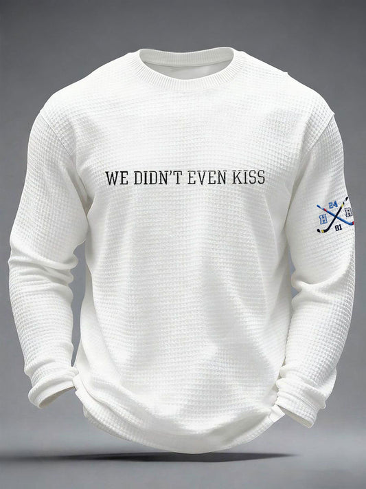 Men's Hockey Waffle Print Casual T-Shirt