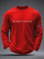 Men's Hockey Waffle Print Casual T-Shirt