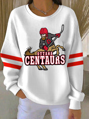 Women's Hockey Print Casual Sweatshirt