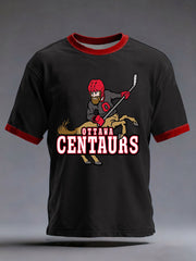 Men's Hockey Print Casual T-shirt