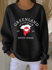 Women's Greenland Print Casual Sweatshirt