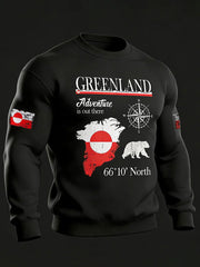 Men's Greenland Print Casual Sweatshirt