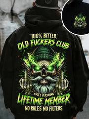 Men's Old Fuckers Club Printed Casual Hoodie
