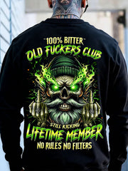 Men's Old Fuckers Club Printed Casual Sweatshirt