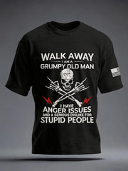 Men's Walk Away I Am A Grumpy Old Man Print T-Shirt