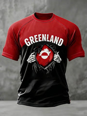 Men's Greenland Printed Casual T-Shirt