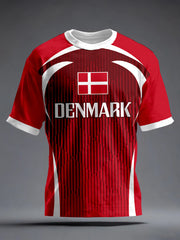 Men's Denmark Inspired Print Vintage T-Shirt