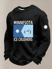 Men's Minnesota ICE OUT Printed Waffle Long Sleeve Sweatshirt