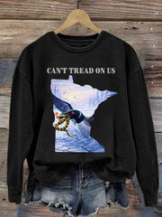 Women's Stand With Minnesota Abolish Ice Print Sweatshirt