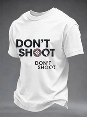 Men's Anti-ICE Don't Shoot imitation cotton short-sleeved T-shirt