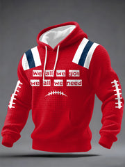 Men's We All We Got, We All We Need Gift For Football Fans Casual Checkered Hoodie