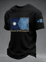 Men's Streets Of Minneapolis Waffle Casual Short Sleeve