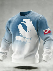 Men's Greenland Print Casual Sweatshirt