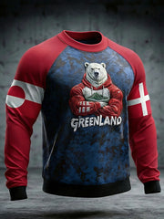 Men's Greenland Print Casual Sweatshirt
