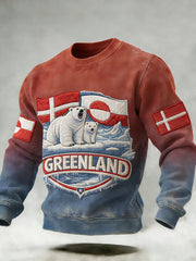 Men's Greenland Print Casual Sweatshirt