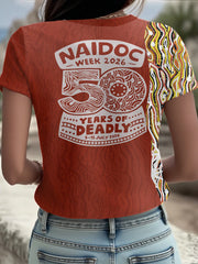 Women's AU 50 Years of Deadly NAIDOC Week Aboriginal Culture Printed T-Shirt