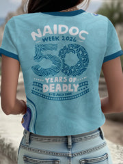 Women's AU 50 Years of Deadly NAIDOC Week Aboriginal Culture Printed T-Shirt