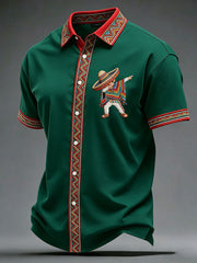 Men's Cinco de Mayo Printed Casual Shirt
