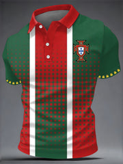 Men's Portuguese Football Print Casual Top
