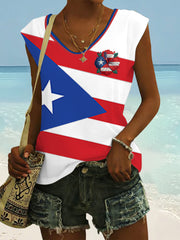 Women's Puerto Rico Print Vest Top