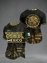 Men's Mexico Baseball Lover Print short sleeves t-shirt