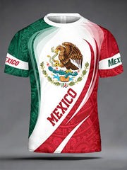 Men's Mexico Print Casual Tee